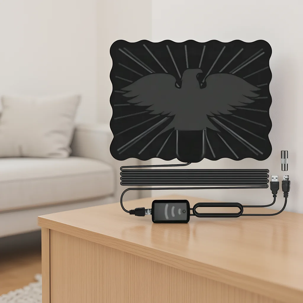 

HD Digital TV Antenna Small Indoor Outdoor Support Smart 4K 1080P and All Older TVs HDTV Television for Free Local Channels