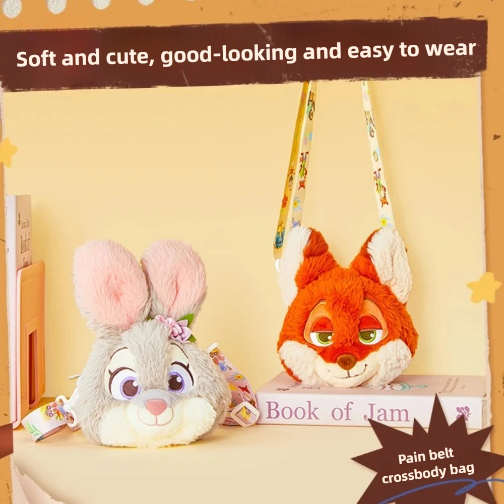 

Disney Zootopia Series Judy & Nick Fashionable Plush Toy Anime Merchandise Plush Doll Crossbody Bag High-looking Gift for Girl