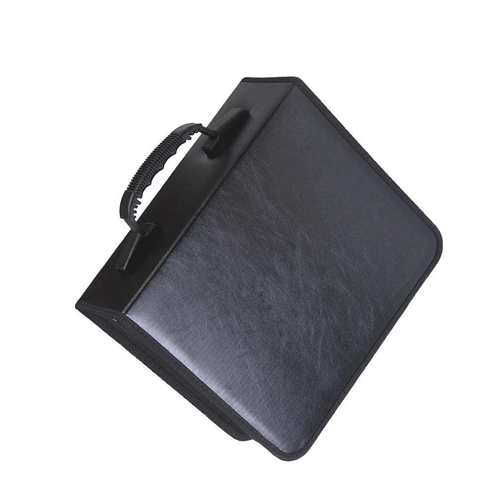 

240 Slots Large Capacity DVD Organizer DVD Storage Pouch Practical PU CD Supplies (Black)