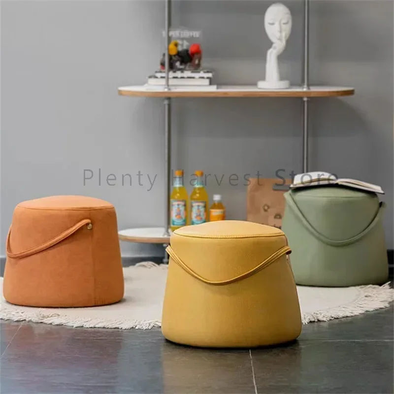 

Cute Design Nordic Foot Stool Vanity Yellow Small Entrance Modern Foot Stool Portable Makeup Shoe Poggiapiedi Home Furnitures