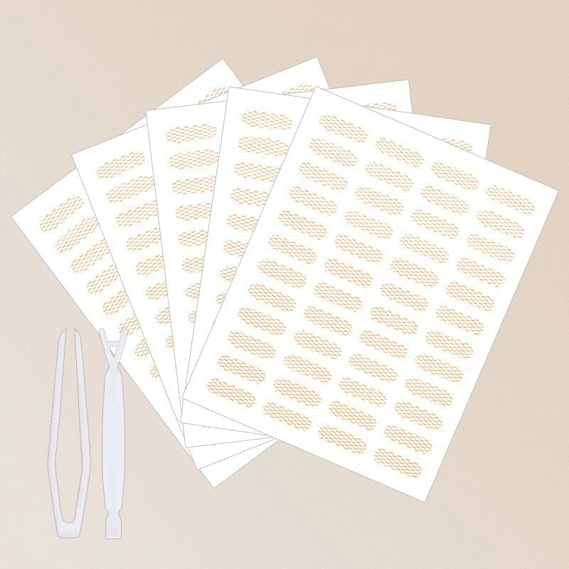 ملصقات رفع العين غير مرئية ذاتية اللصق من الدانتيل الشبكي المزدوج #1