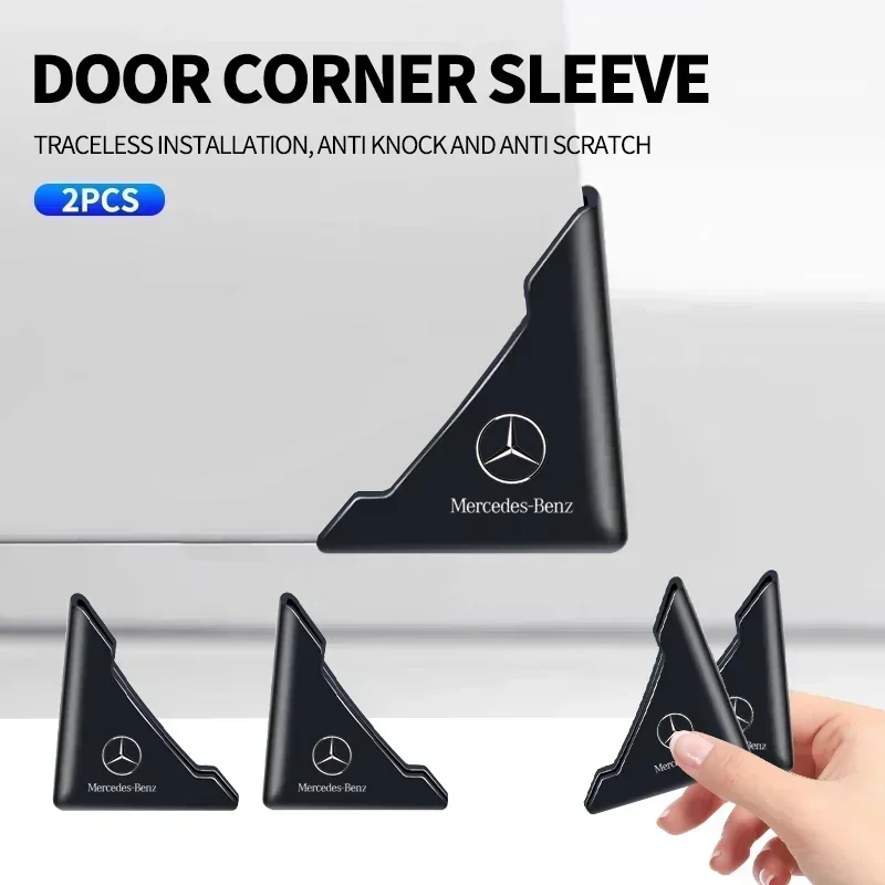 

2pcs/set Auto Logo Car Door Guard Edge Corner Protector For Mercedes Benz W176 W177 W204 W205 W212 W213 W206 X156 X253 W117
