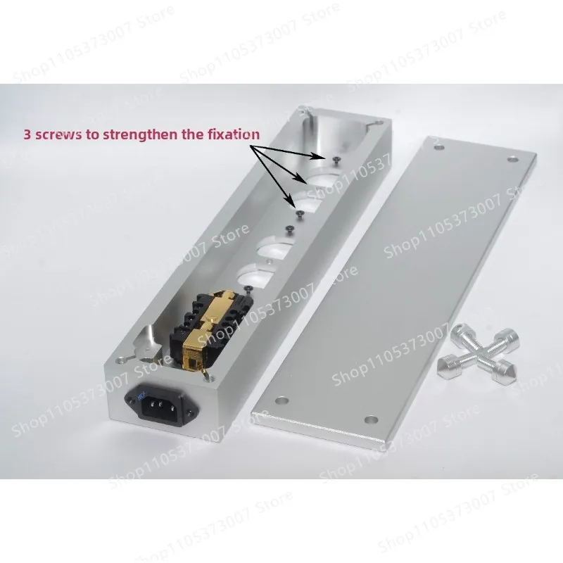 Aluminum alloy hollow-carved audiophile power strip, aluminum alloy shell power strip