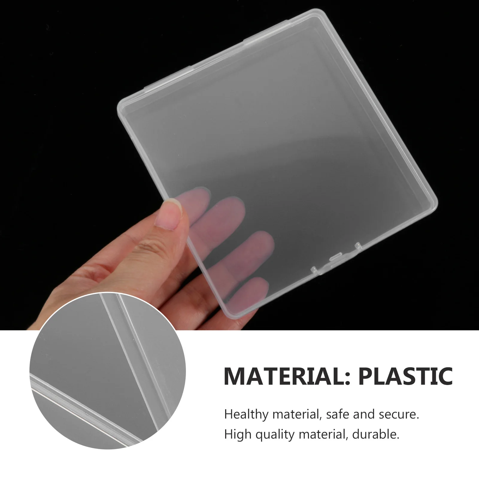 10Pcs Square Transparent Jewelry Storage Box Plastic Organizer Earring Necklace Storage Container for Daily Use