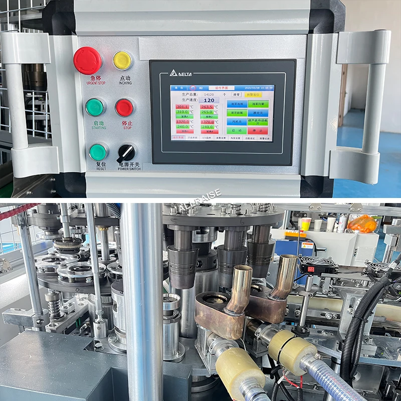 Máquina para fabricar vasos de papel de alta eficiencia completamente automática, máquina para fabricar vasos de papel