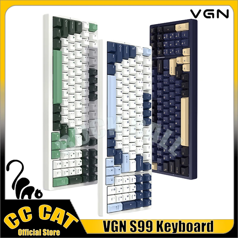 

VGN S99 Mechanical Keyboard Wireless Bluetooth Keyboards 99keys 3mode Hot Swap Gasket Structure Custom Smart Speed X Low Latency