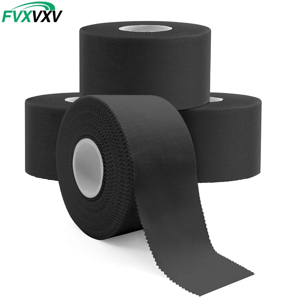 2/3Rolls Black Athletic Sports Tape,Very Strong Easy Tear No Sticky Residue Tape for Athlete & Sport Trainers & Tennis,Sports