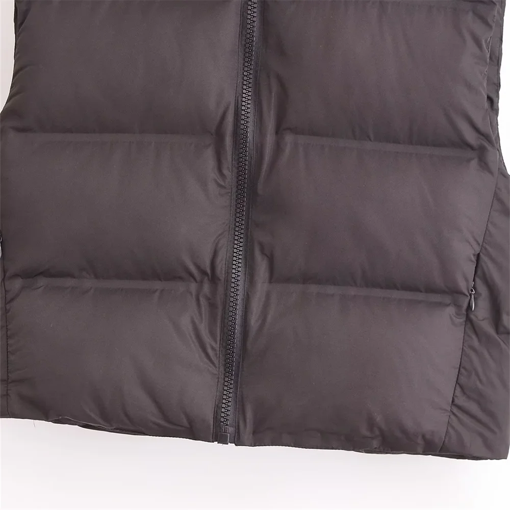 Nuova giacca gilet in cotone caldo senza maniche con colletto rialzato versatile casual da donna autunno e inverno