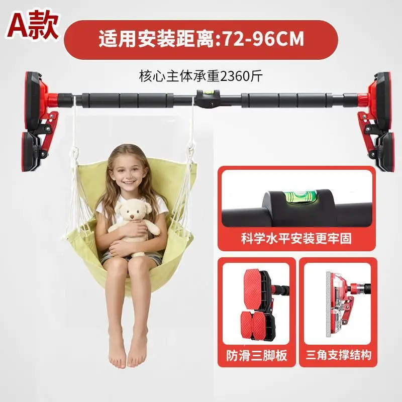 Wall Mounted Doorway Pull Up Bar With Level Indicator Gravity Locking Structure Adjustable Strength Training Horizontal For