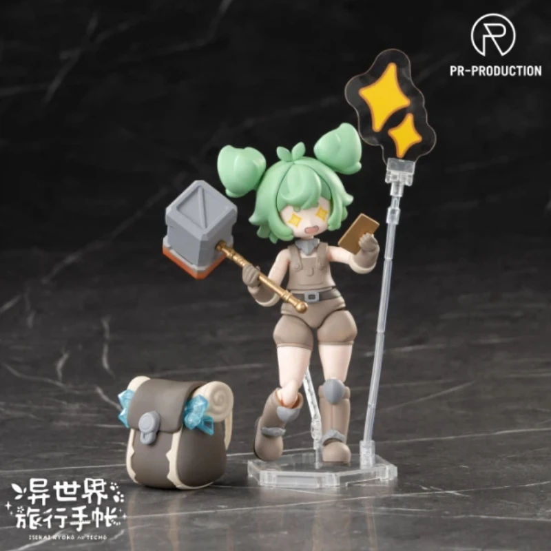 

Isekai Travel Notebook 03: Rookie Blacksmith Hayley Smith - Poseable Chibi Model Kit with Accessories, Anime Collectible Gift