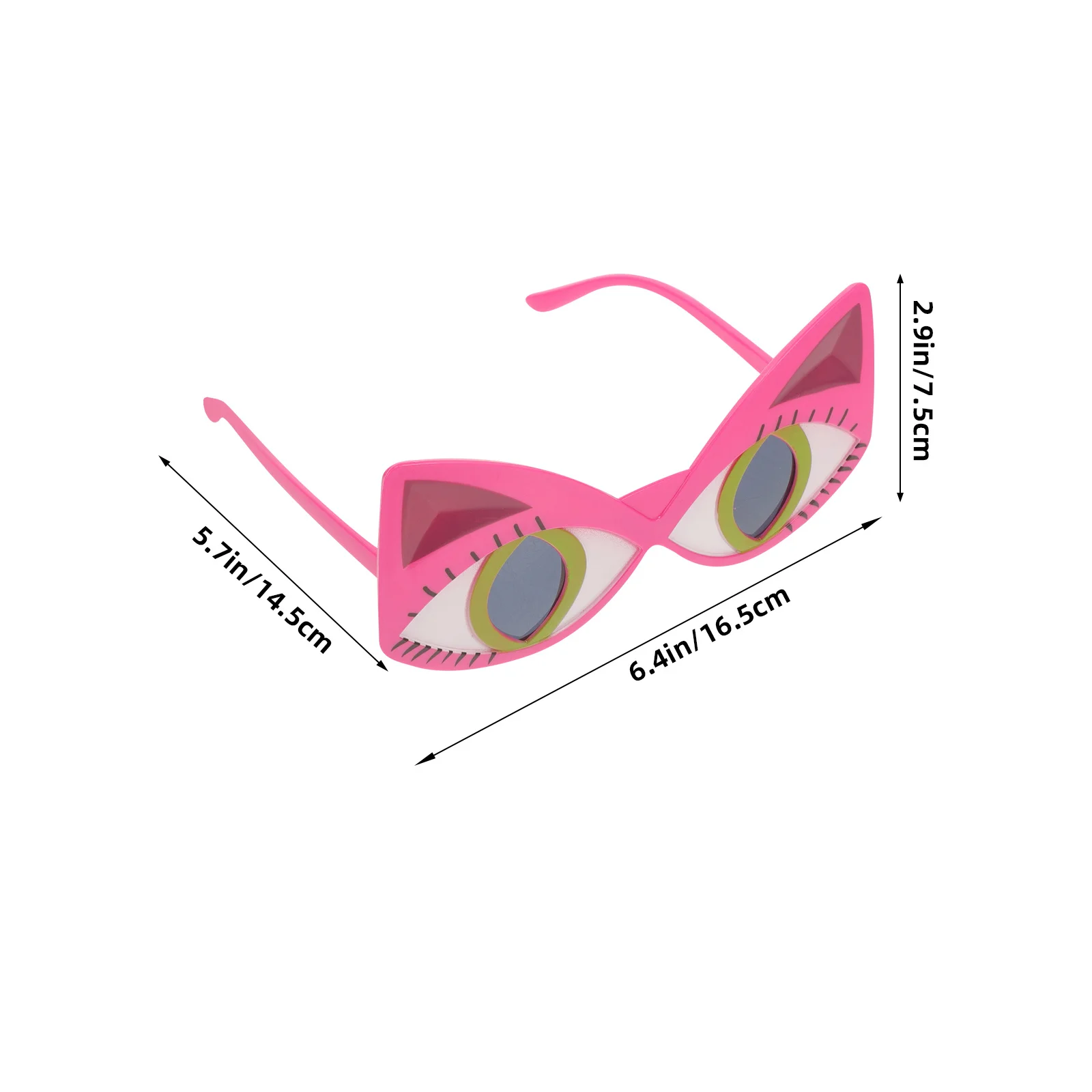 Kat Brillen Grappige Overdreven Grote Ogen Lichtgewicht Pc Frame Voor Halloween Cosplay Party Kat Kostuum Accessoire Props