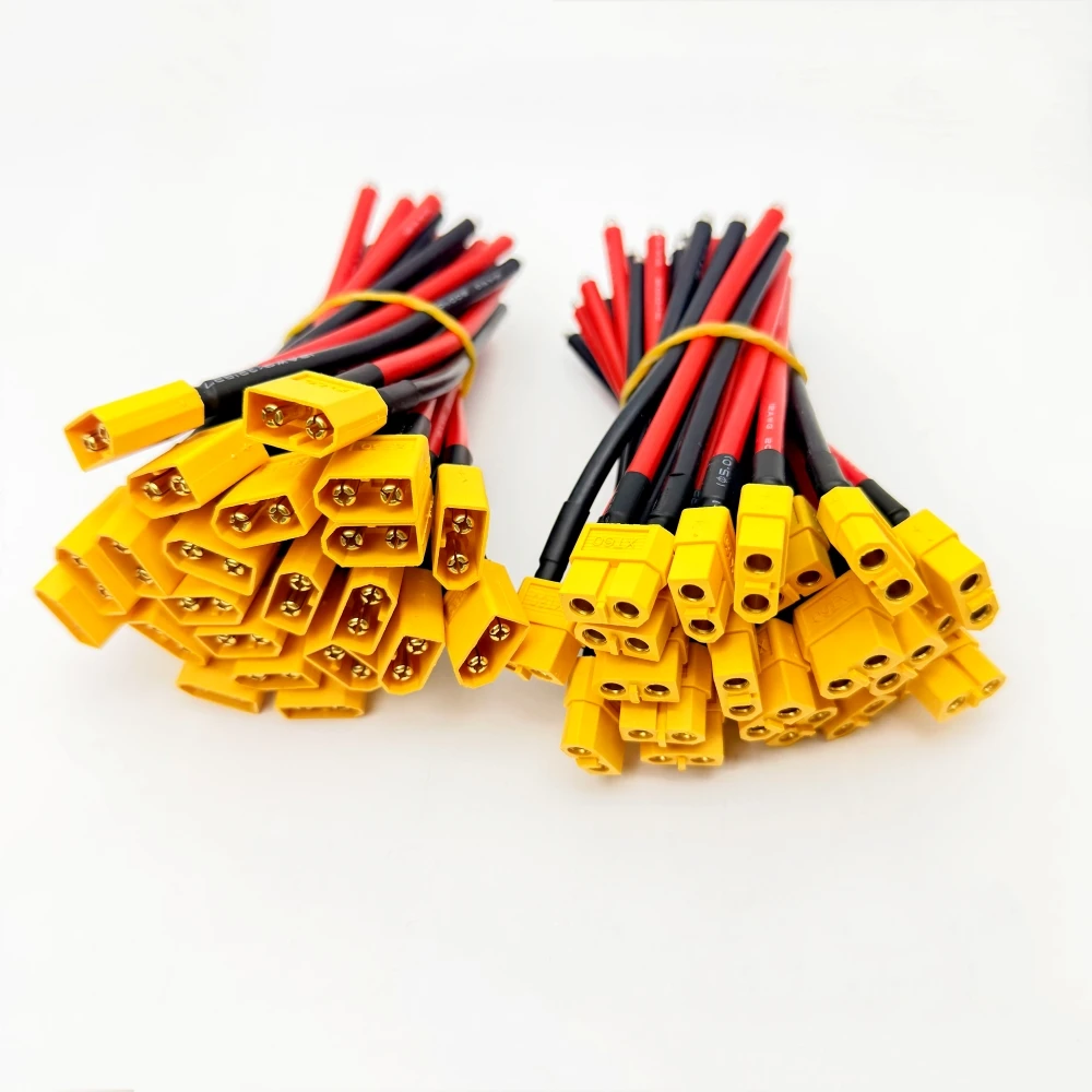 12AWG XT60 Stecker-Buchse-Verbindungskabel mit Silikon-Verlängerungskabel Batterieanschluss 10CM für RC-Akku ESC – Detail 3