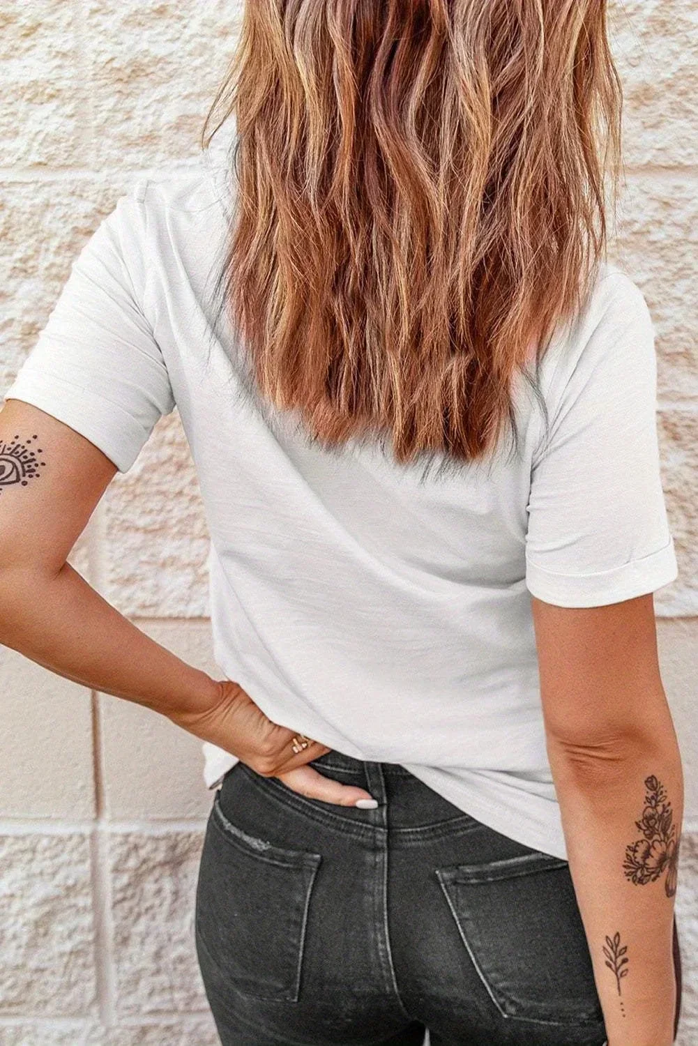 2025 nuovo mare manica casual girocollo top con vibrazioni estive mare aria sole donna con grafica abbigliamento casual alla moda vintage