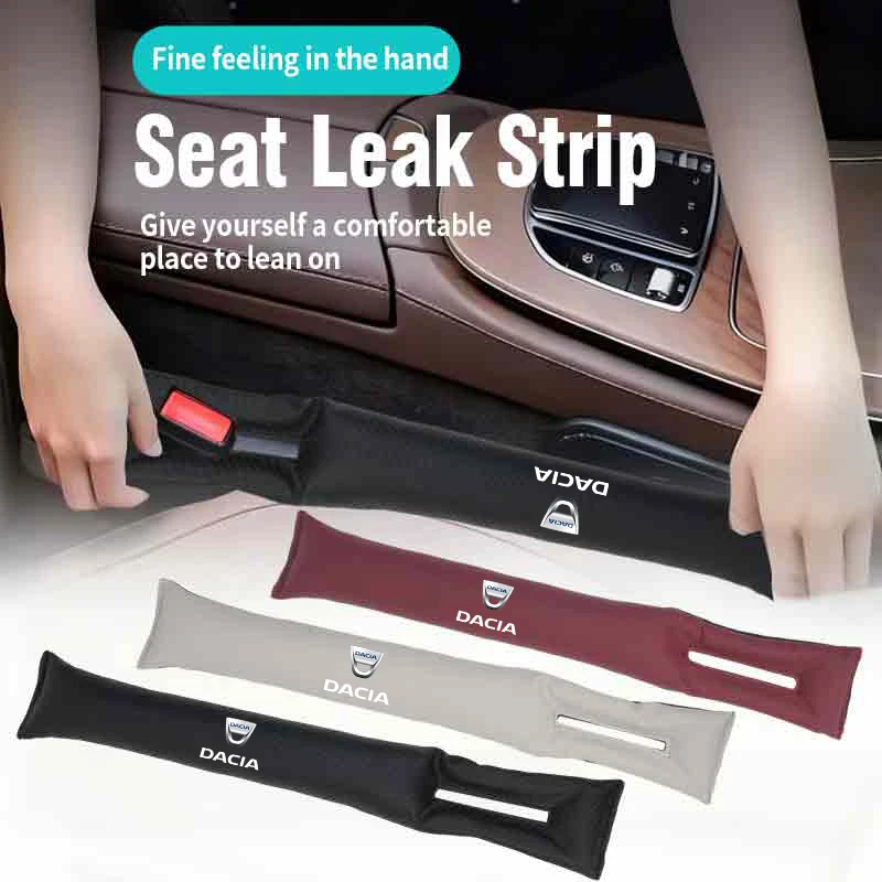 Car Stickers Seat Gap Filler Leather Side Seam Strip Leak-Proof Plug For Dacia Duster Logan Sandero Lodgy Dokker Stepway Solenza