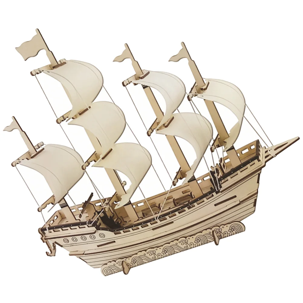 3 D Simulated Ancient Sailing Ship Model 3D Puzzle Sailboat Puzzles DIY