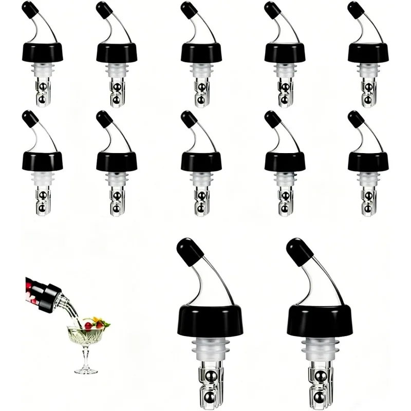 Measured Liquor Pourers, Clear Accurate Shot Dispenser Wine Bottle Spouts, Barware Tool for Home Bar Restaurant Kitchen Spirits