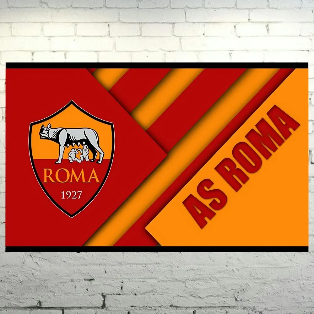 AS R-Roma Flag Polyester Printed Car Flags For Room Garage Decor Outdoor Camping