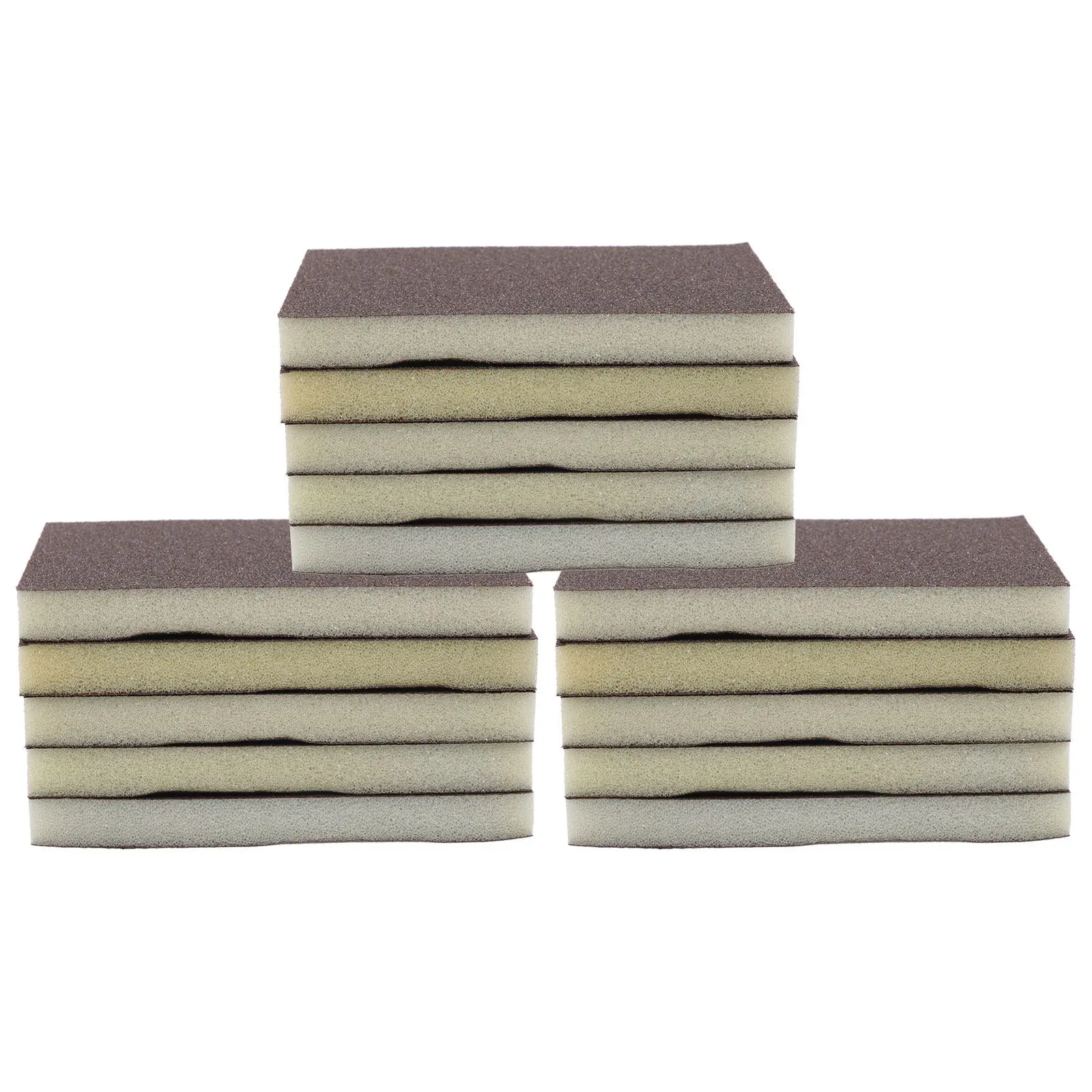 15Pcs Premium Sponge Sanding Blocks Double Sided Uniform Sandpaper Sheets for Woodworking Furniture Sanding Pads