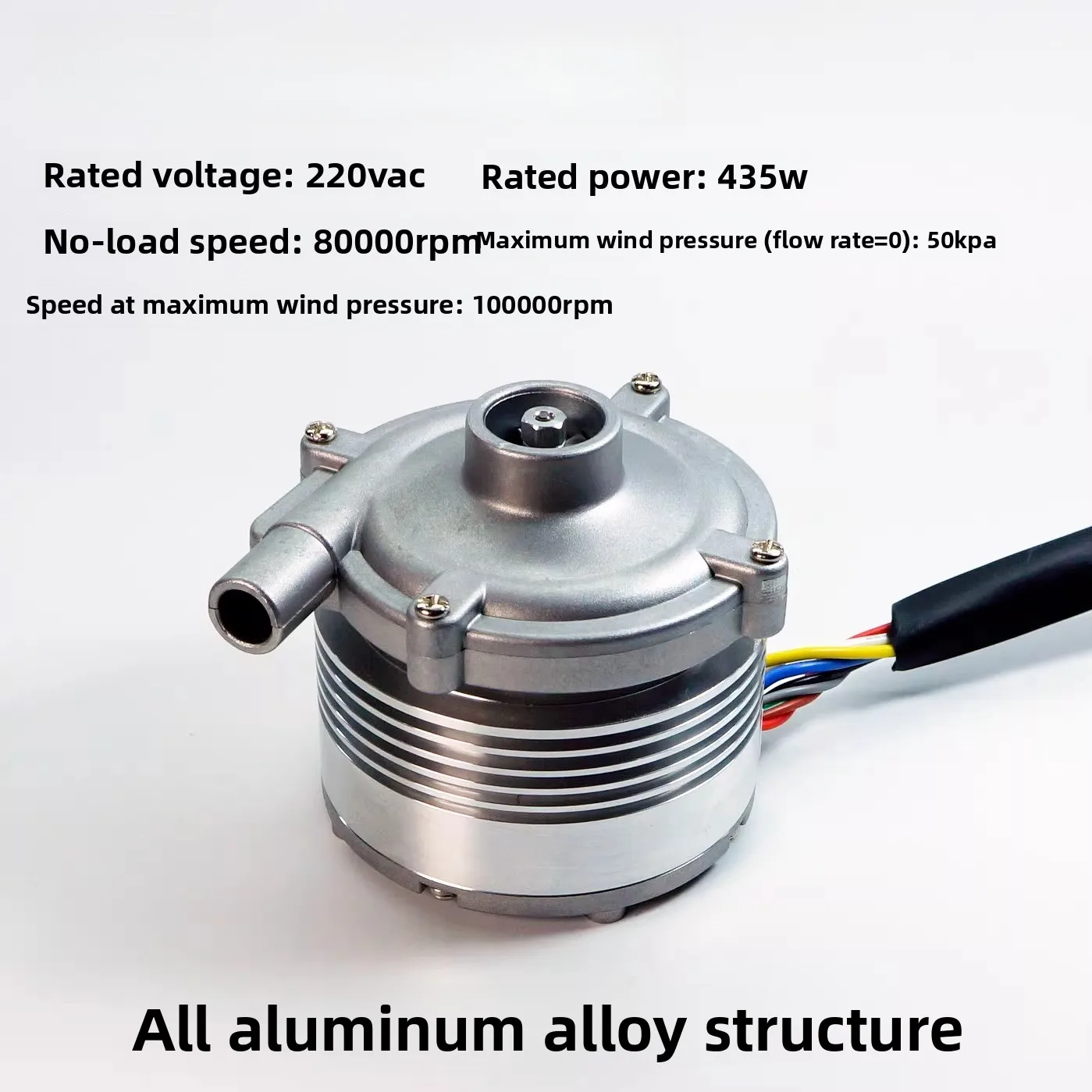 220V24V Wind Pressure 50KPA All Aluminum Alloy Small DC Brushless Blower Fan 80k RPM Powerful