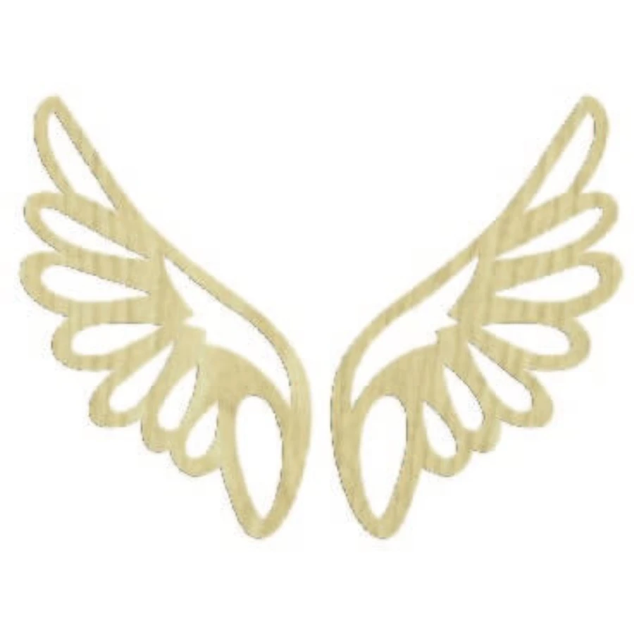 KD206 Angel Wings Wood Package Ornament, Hobby Wood Ornament