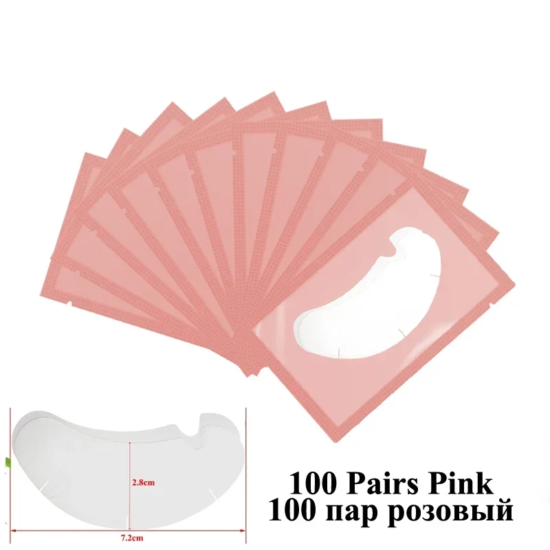 100 pares em forma de u almofadas de cílios enxertada lash hydrogels gel remendos sob almofadas de olho para pontas de extensão de cílios adesivo ferramentas de maquiagem