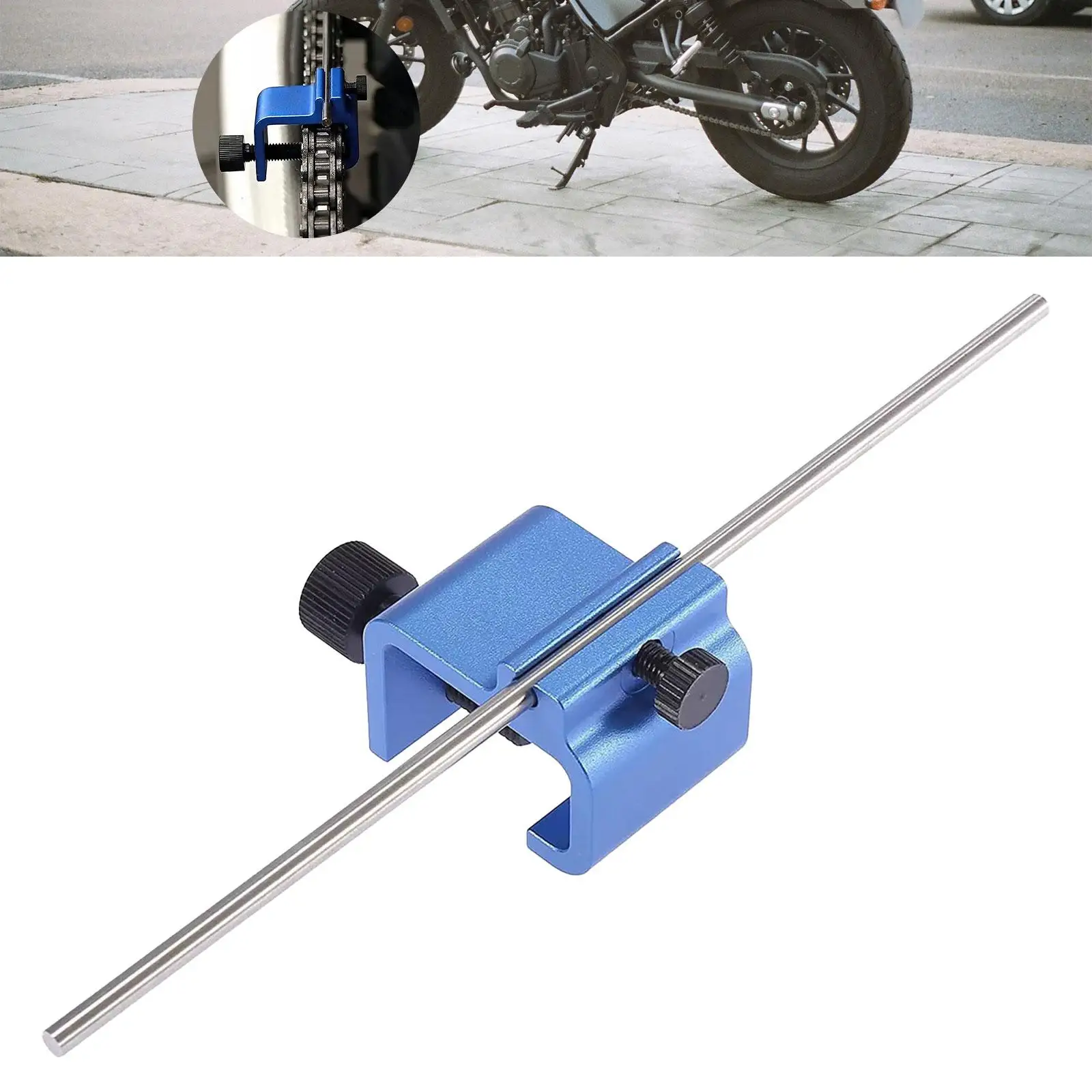 Motorcycle Chain Alignment Tool Portable Chain Adjustment for Bicycles All Terrain Vehicles Utility Vehicle Scooters Bikes