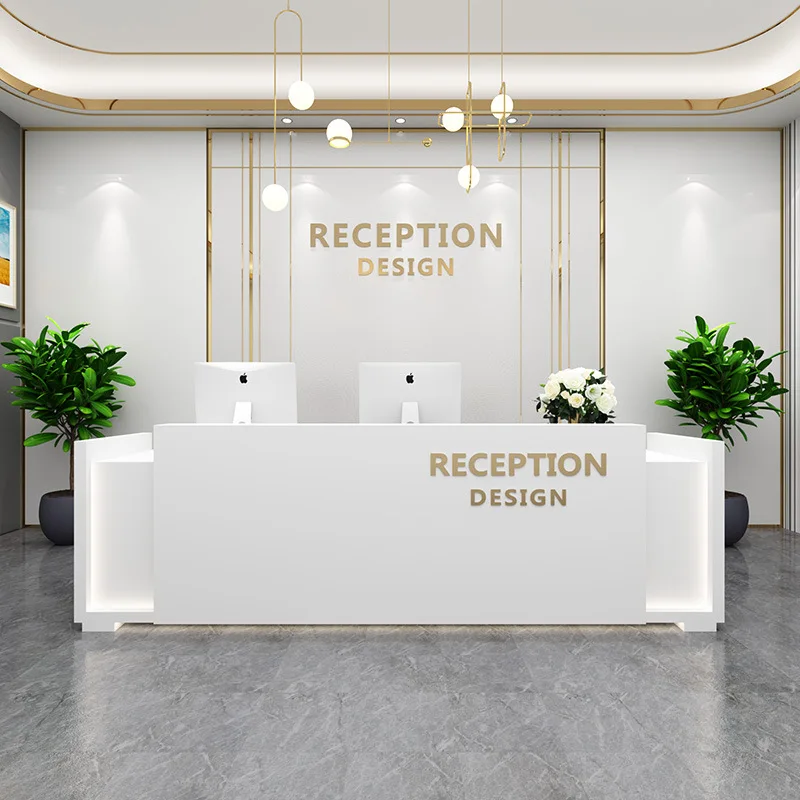 Modern Simplicity Reception Desks Fashionable Elegant Reception Desks Light Luxury Office Furniture Reception Et Table YS40CC