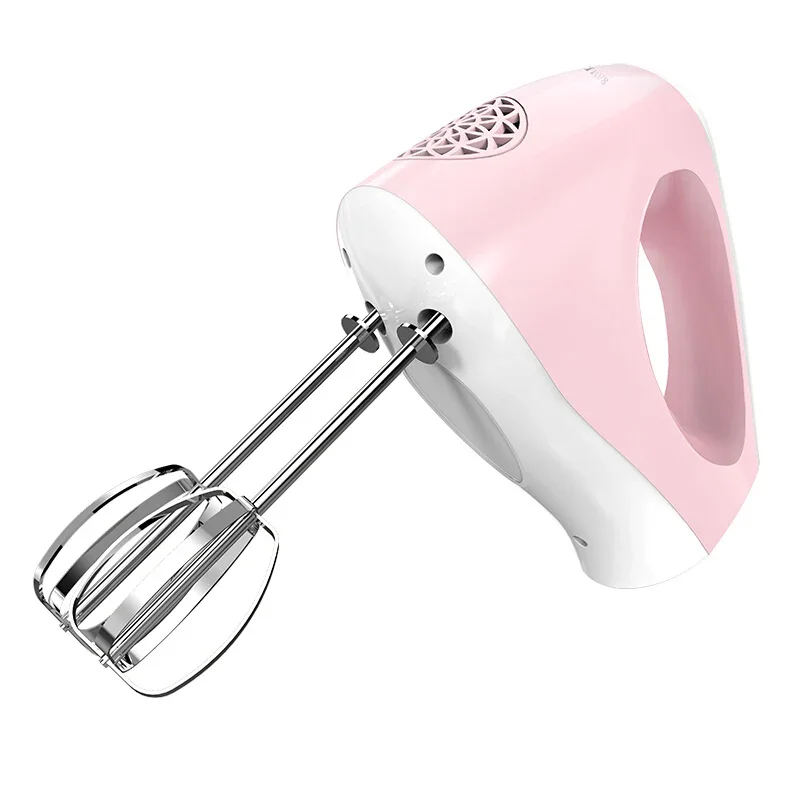 

Cute Design Pink Powerful Electric Egg Blender Automatic Stainless Steel Stirrer Milk Flour Whisk Mixing Equipment Cooking Tool