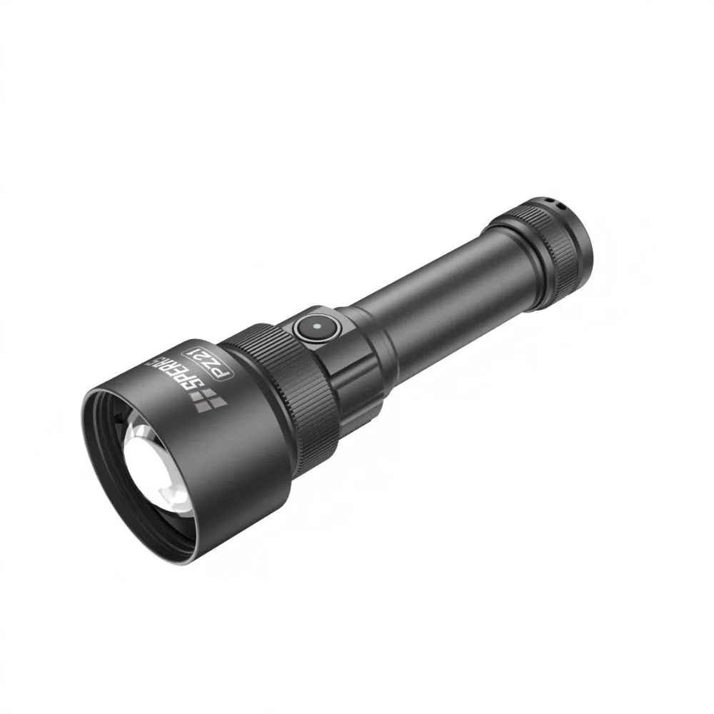 Speras PZ21 Zoomable EDC Tactical Flashlight 2700 Lumen Rechargeable Led Flashlight for Outdoor Hunting