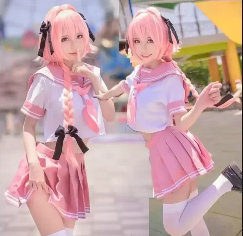 Nuevo Disfraz de Cosplay de Anime Fate Apocrypha Rider Astolfo para Hombres, Uniforme Escolar JK, Traje de Marinero para Mujeres, Disfraz de Fiesta de Halloween de Anime