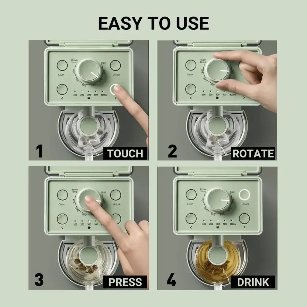 S9013 Natychmiastowy dozownik gorącej wody, bojler i podgrzewacz wody na blacie do herbaty, kawy i dziecka, regulacja 8 temperatur