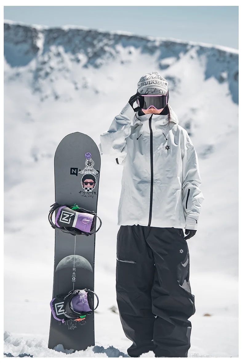 

JOHN SNOW Snowboard Jacket Pants Female Tracksuit Mountain Skiing Suites Winter Women Men Snow Suits Sports Waterproof Ski Sets