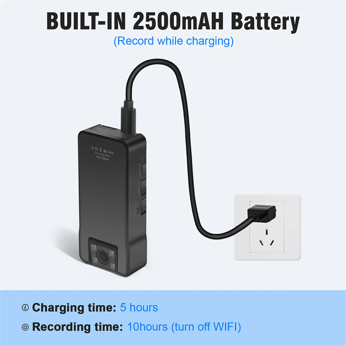 TEH-e1080P Body Camera WiFi DVR Video Recorder Security Cam 150 Degree Motion Detection Mini Camcorder