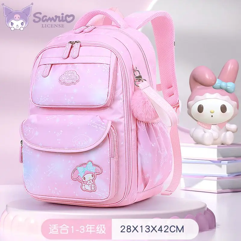 Sanrios My Melody Cinnamoroll Kuromi Elementary School Girl Schoolbags 1-6 Grade Burden-Reducing Spine-Protecting Backpacks Gift