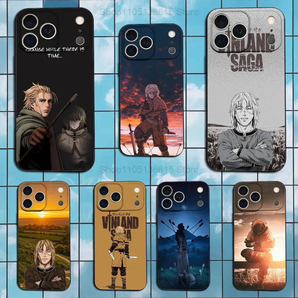 

Comics V-VINLAND S-SAGA Case For iPhone 6,17,16,15,14,13,12,11 Plus,Pro Max,XS,X,XR,SE,Mini,8,7,Soft Silicone Black Cover