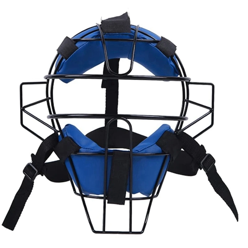 Baseball Catcher-masker met volledig gezicht, lichtgewicht, veilige pasvorm, biedt bescherming en comfort, weergave geen obstructie, blauw, gemakkelijk te gebruiken