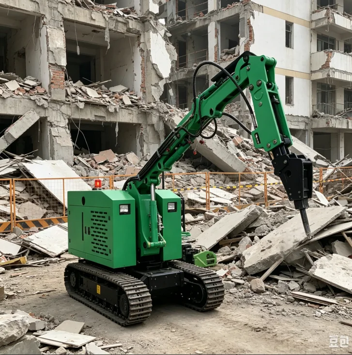 High Efficiency Multifunctional Demolition Robot Matching Power Demolition Hammers for Concrete Breaking