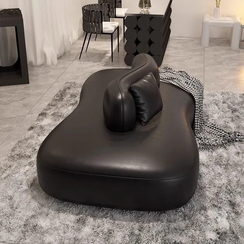 Black special-shaped double-sided sofa double-sided hotel shoe store beauty salon rest area reception negotiation