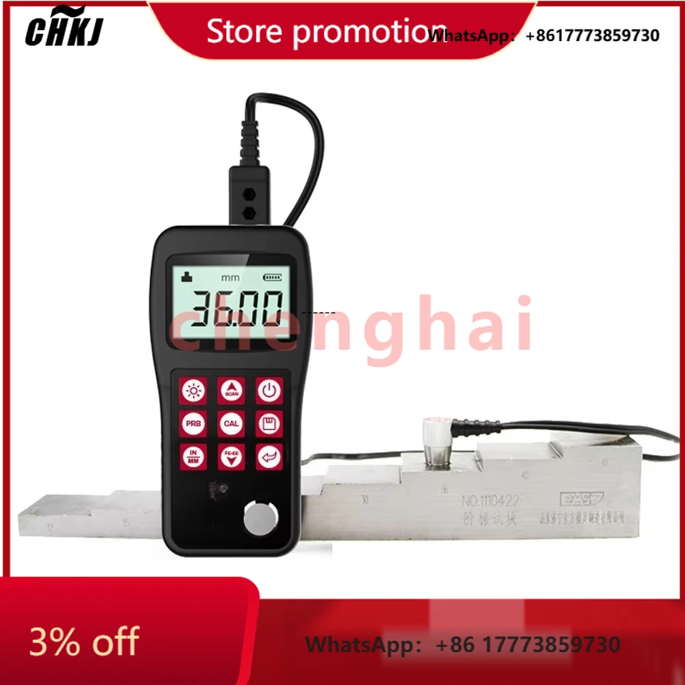 

CHKJ-2025NEWDigital MT180 Multi-Mode Penetrable Coating Ultrasonic Thickness Gauge of Metals, Plastic Glass Thickness Meter 0.65
