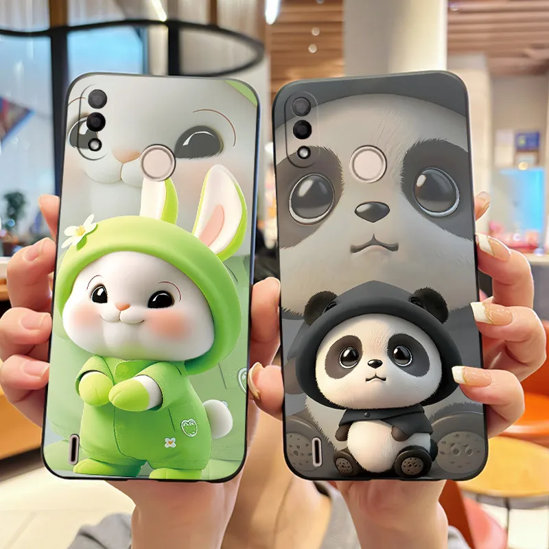 Ins Style Popular Phone Case For Itel P33 Plus Bumper Jelly Black Case Sunset Starry Sky Painted Shockproof Soft Silicone Cover