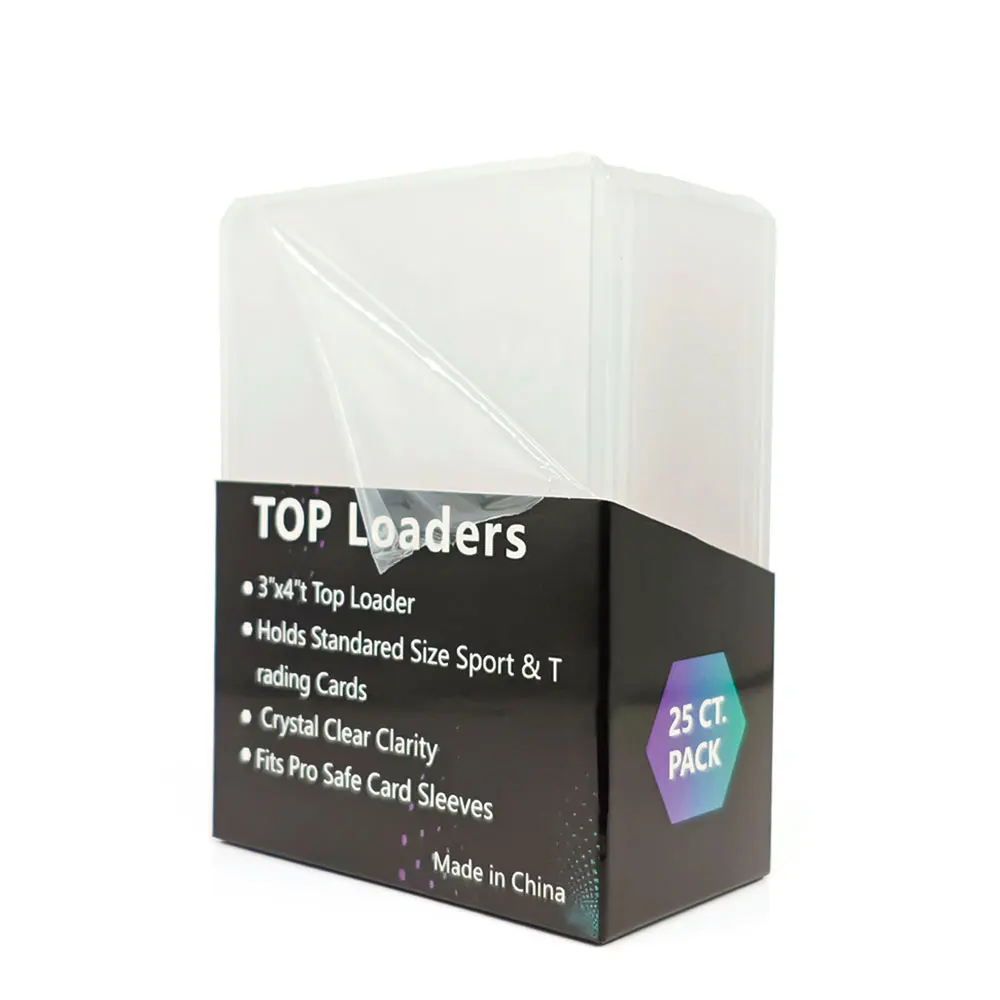 25 قطعة/صندوق 35Pt محمل علوي مجموعة حامل حماية بطاقة الأعمال 3X4 بوصة لحامل البطاقة الصلبة الهزلية الشفافة #4