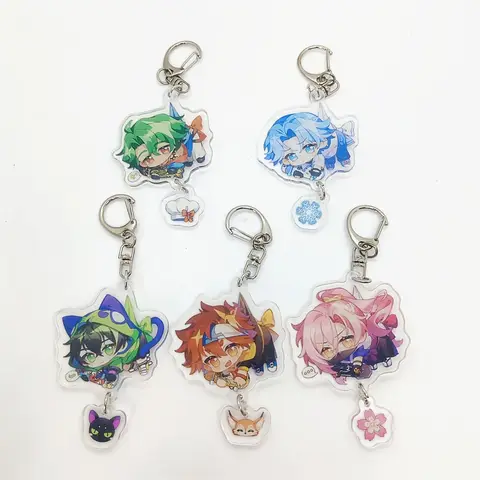 LLavero de figura de Anime SK8, colgante de bolso, acrílico transparente, personaje de dibujos animados, monopatín, llavero, anillo, regalo de joyería