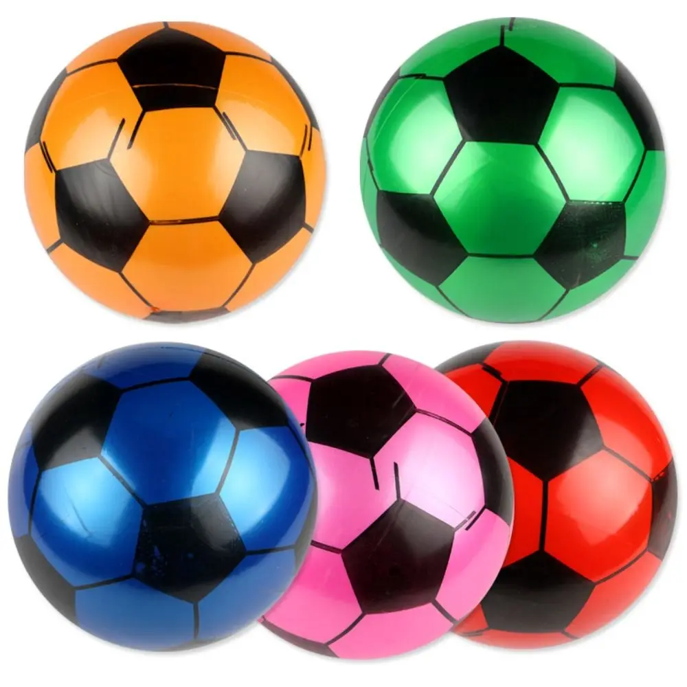 22cm PVC Football Elastic Balls Inflatable Hand Pat Inflatable Soccer Bouncy Random Colour Sports Matches