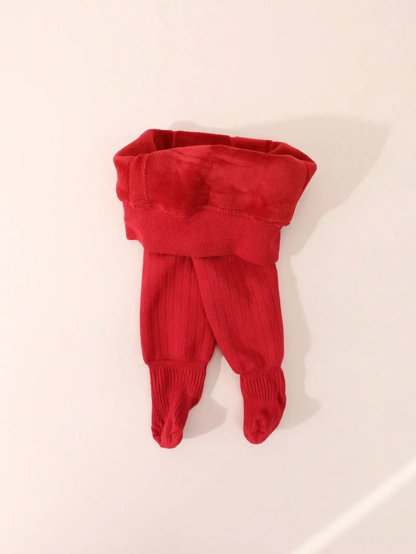 1 Stück Kinder Mädchen Fleece-Strumpfhose, dick, einfarbig, mit vertikalen Streifen, Thermounterwäsche, 0-9 Jahre, Herbst/Winter, warm, für den täglichen Gebrauch im Freien, Leggings. – Detail 11