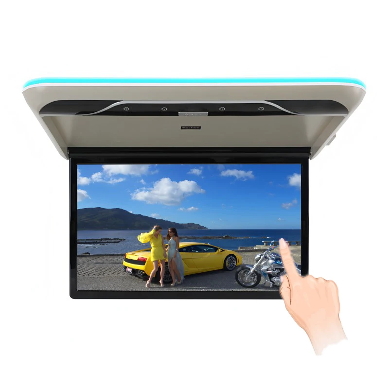 

22 Inch TFT IPS Touch Screen Android Auto Car Roof Mount Flip Overhead Monitor 1080p Built-in Speaker WiFi MP5 Player USB TF
