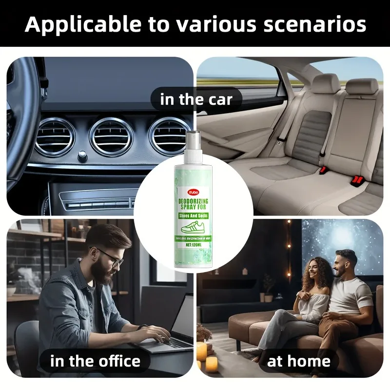 Multifunctional Shoe & Sock Deodorant Spray: Eliminates Odors in Restrooms/Kitchens/Car Interiors, Shoe Cabinet Care view 6
