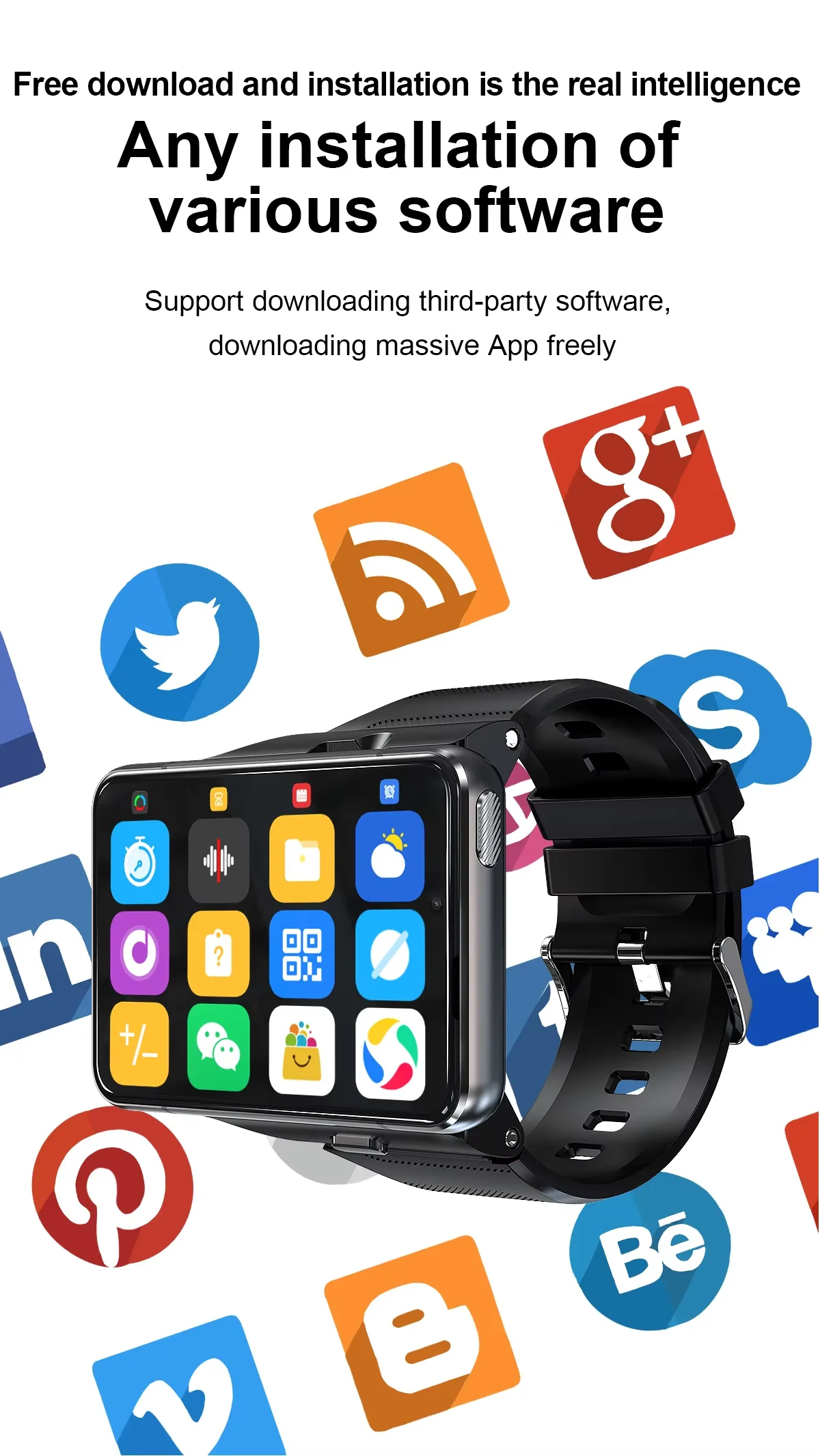 Smart Watch Waterproof Fitness Tracker Heart Rate Blood Pressure Monitor Sports Smartwatch