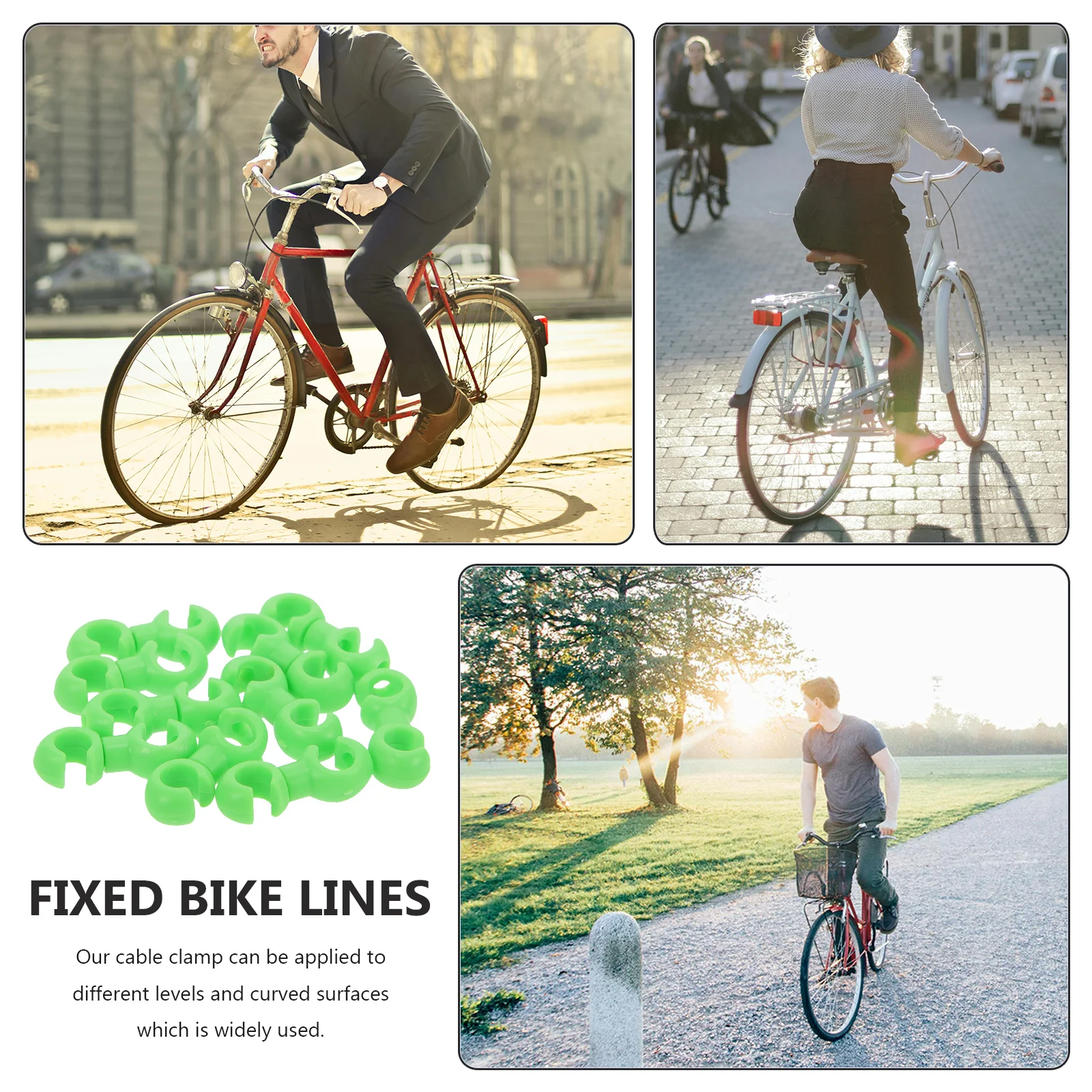 

20 Pcs Bicycle Cable Clamps Clip Brake Hose Derailleur Tube Guide Practical Bike Accessories