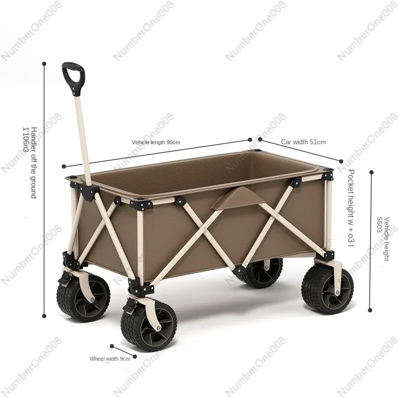 Outdoor Portable Camp Car Trailer Camping Trolley Picnic Foldable Gathered Camper Stall Cart Wholesale