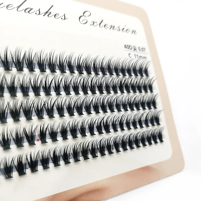 1 box/100 Natural False Eyelash 3D Russia Individual Extension Eyelashes Mink False Lashes Professional Makeup tools Wholesale